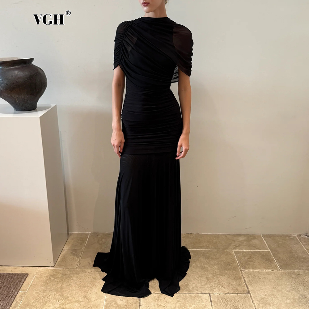 Linen Dress Wrap - VGH Luxury Galas Event Black Sheer