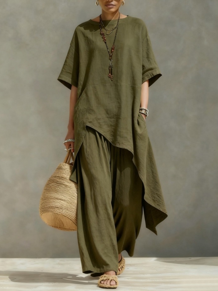 Women Cotton Linen Pant Sets 2 - Linen Pant Wide avaliação e preço