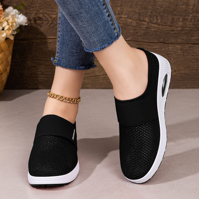 Women Hollow Mesh Mules Slip O - Wedge Espadrille Women avaliação e preço