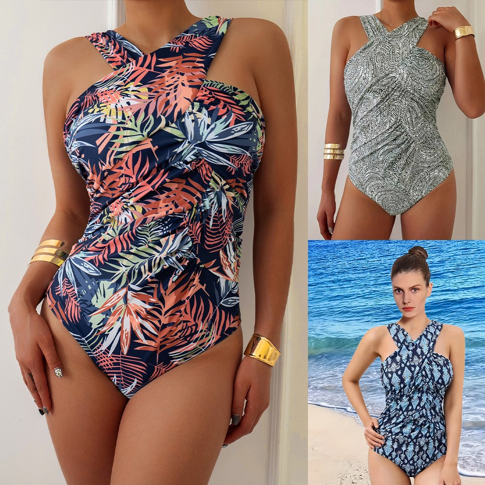 Women Swimsuit Plus Size Modes - Swimsuit Bikini Ruched avaliação e preço