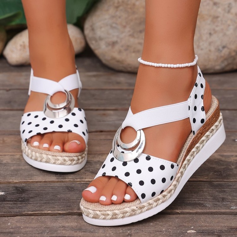 Women's Wedge Sandals Open Toe - Wedge Espadrille Women avaliação e preço