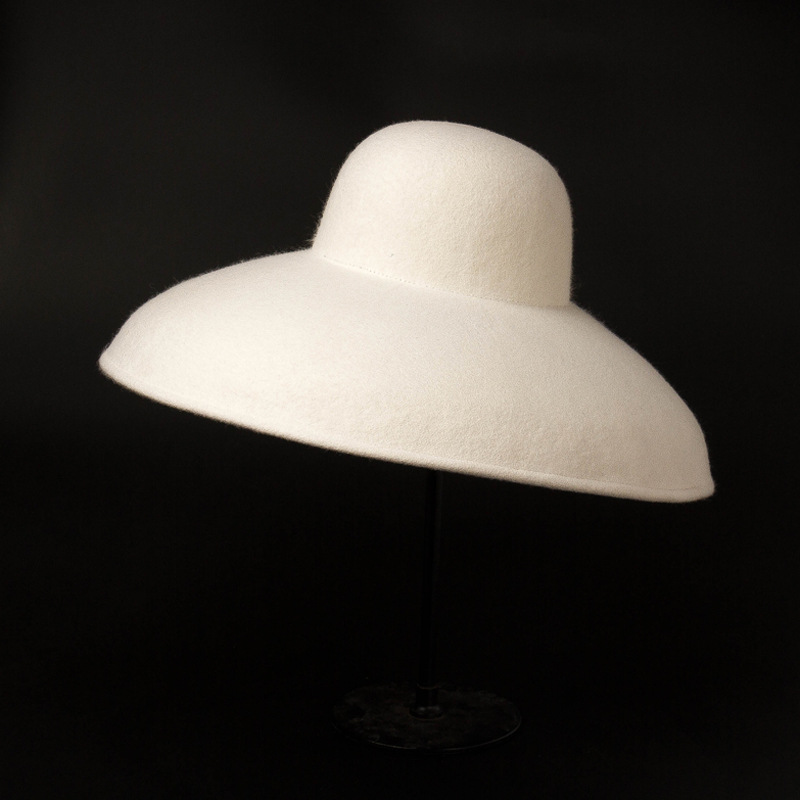 Classical Big Wide Brim Wool F - Hat Floppy Wide avaliação e preço