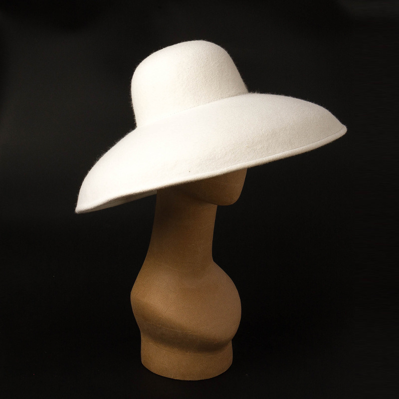 Classical Big Wide Brim Wool F - Hat Floppy Wide avaliação e preço