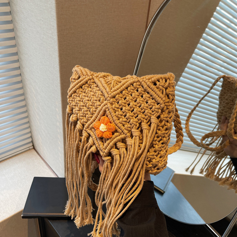 Summer Bags For Women Handmade - Crochet Bag Raffia avaliação e preço