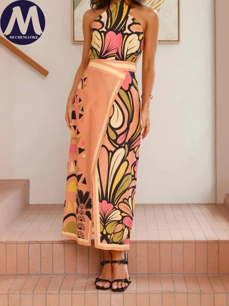 Set 2 Piece Woman Summer New S - Linen Dress Wrap avaliação e preço