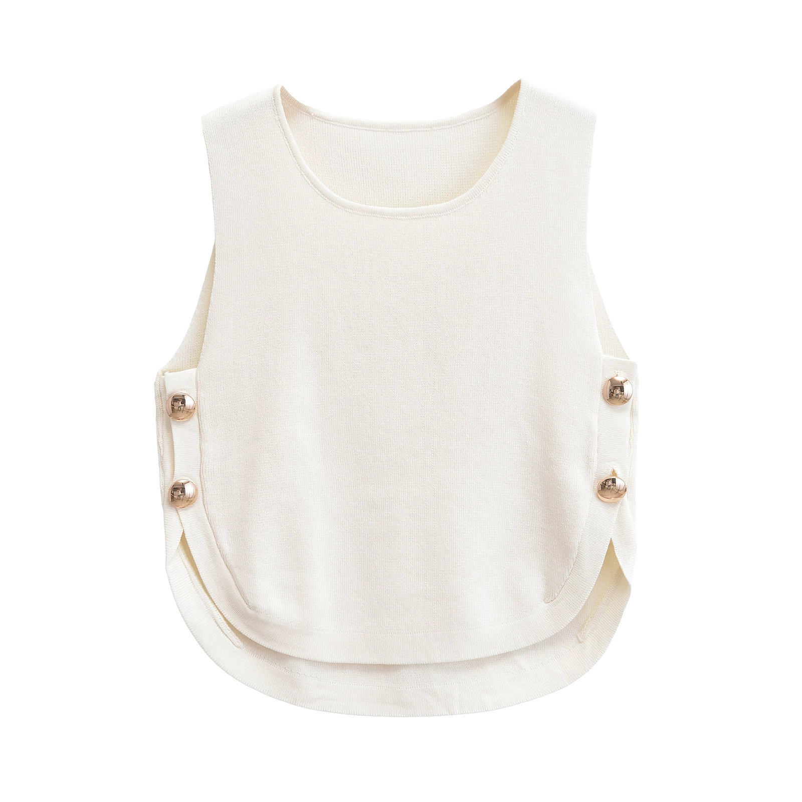2025   Women's  Chic  Sleevele - Crop Top Crochet avaliação e preço