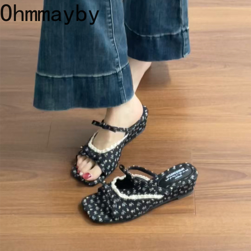 2026 Summer Floral Wedges Heel - Romper Floral Print avaliação e preço