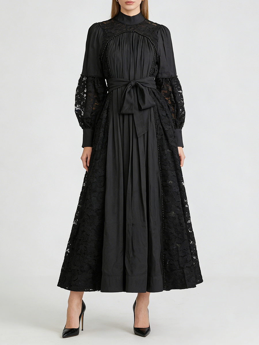 TWOTWINSTYLE Solid Patchwork L - Linen Dress Wrap avaliação e preço