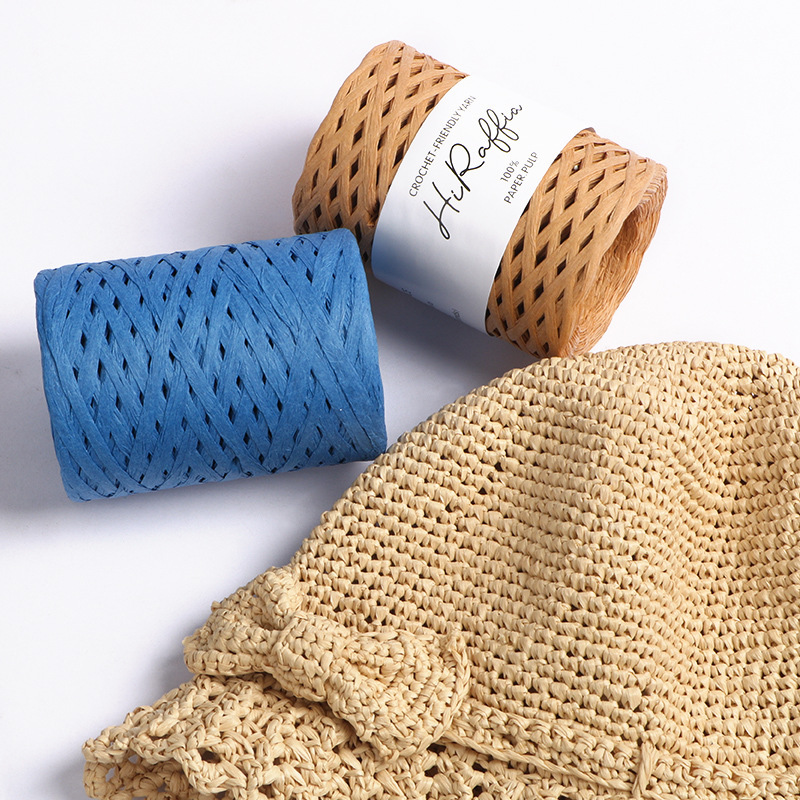 150M Natural Raffia Straw Yarn - Crochet Bag Raffia avaliação e preço