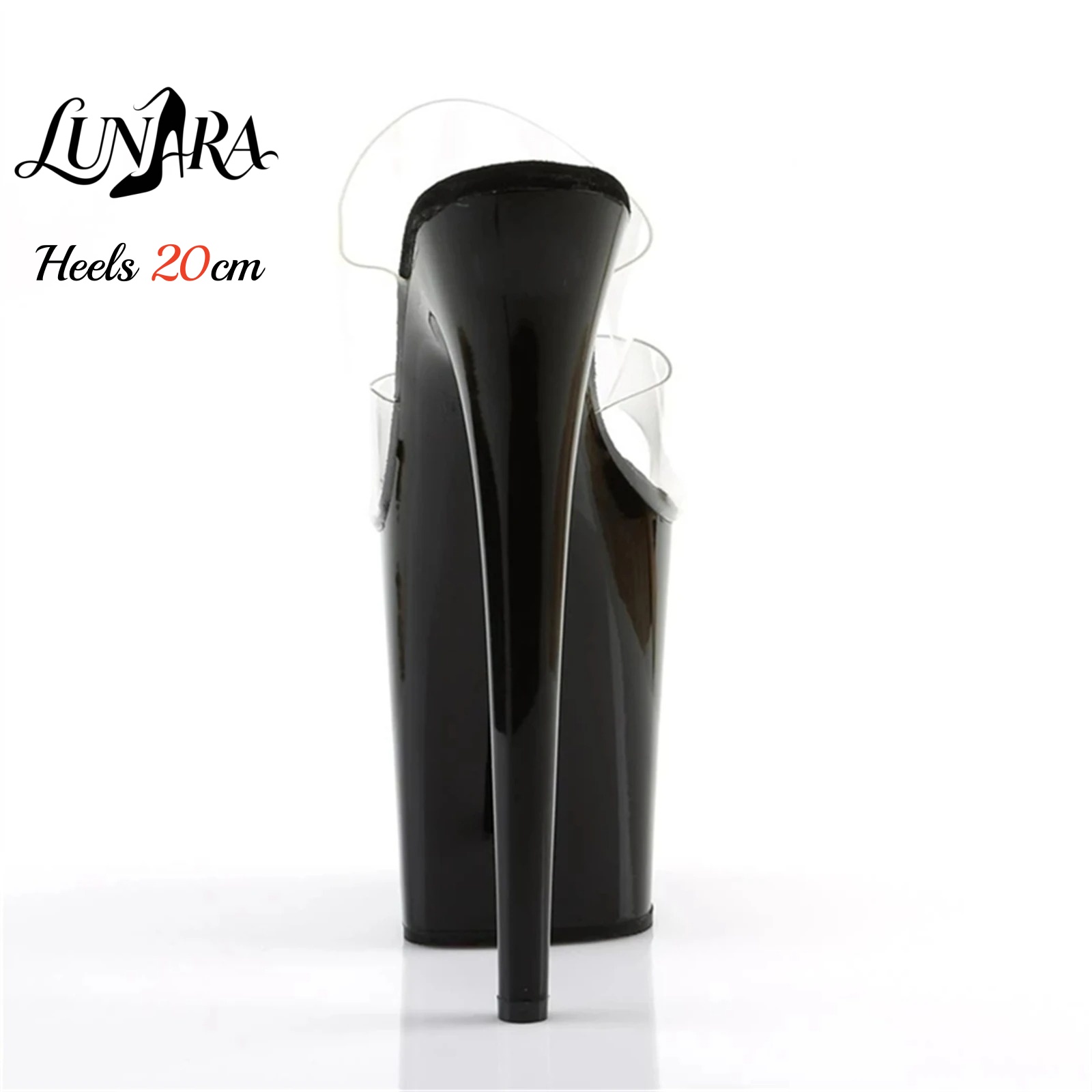 20cm Clear PVC Strappy Ultra H - Sandal Strappy Heeled avaliação e preço