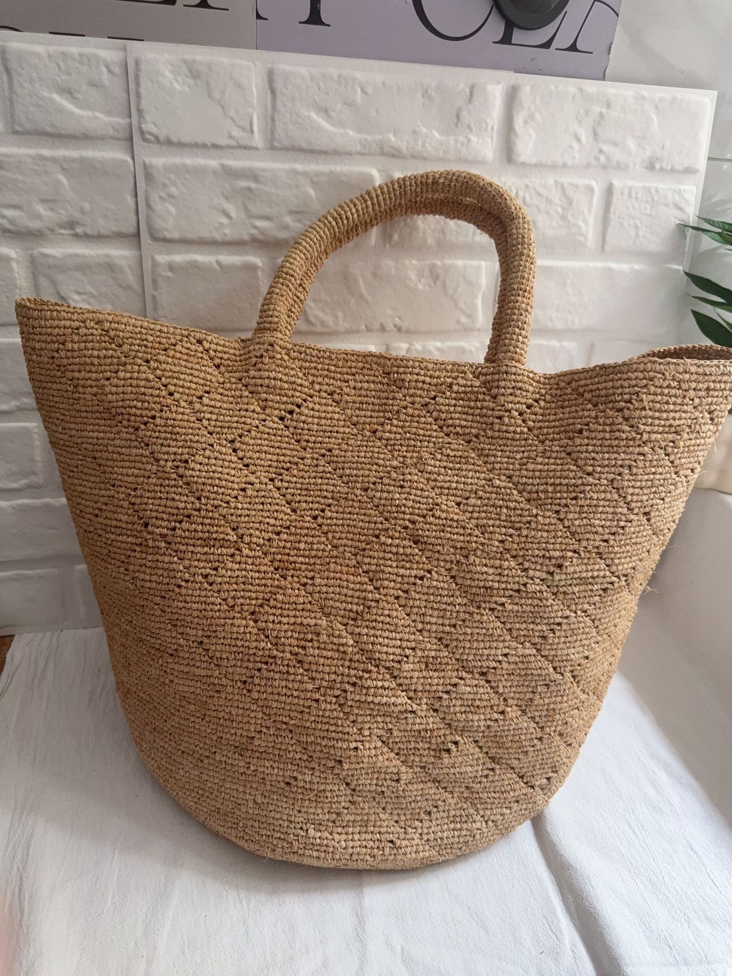 Fashion Style Ins Crochet Hand - Crochet Bag Raffia avaliação e preço
