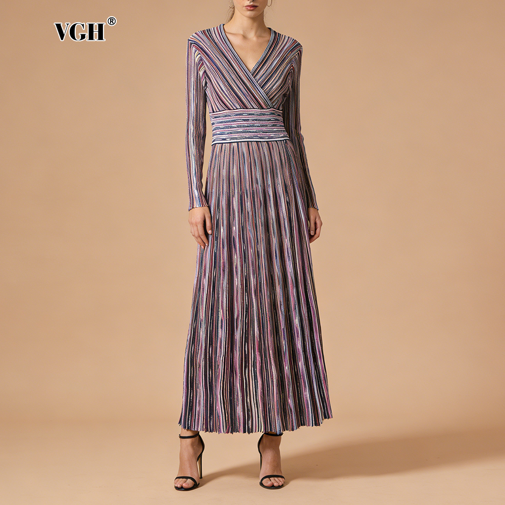 VGH Casual Commute Striped Kni - Linen Dress Wrap avaliação e preço
