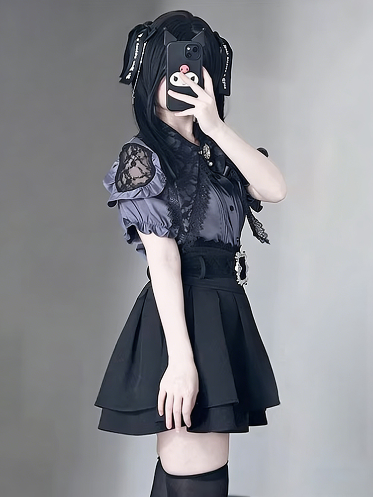 Gothic Style Shoulder Bared Sh - Blouse Off Shoulder avaliação e preço