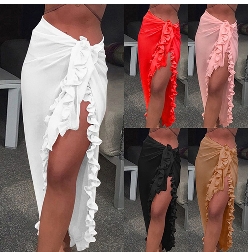 5 Colors Ruffle Sarong for Wom - Cover Up Kaftan avaliação e preço