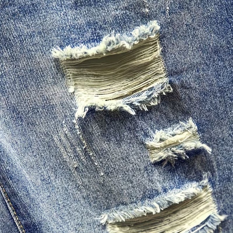 Men Korean Style Distressed De - Shorts Denim Frayed avaliação e preço