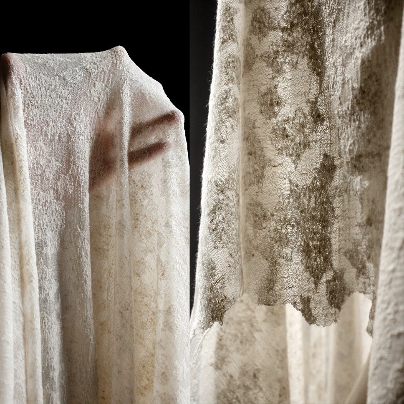 Distressed Vintage Textured Co - Linen Dress Wrap avaliação e preço