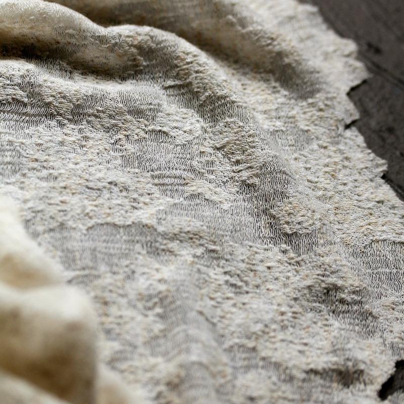 Distressed Vintage Textured Co - Linen Dress Wrap avaliação e preço
