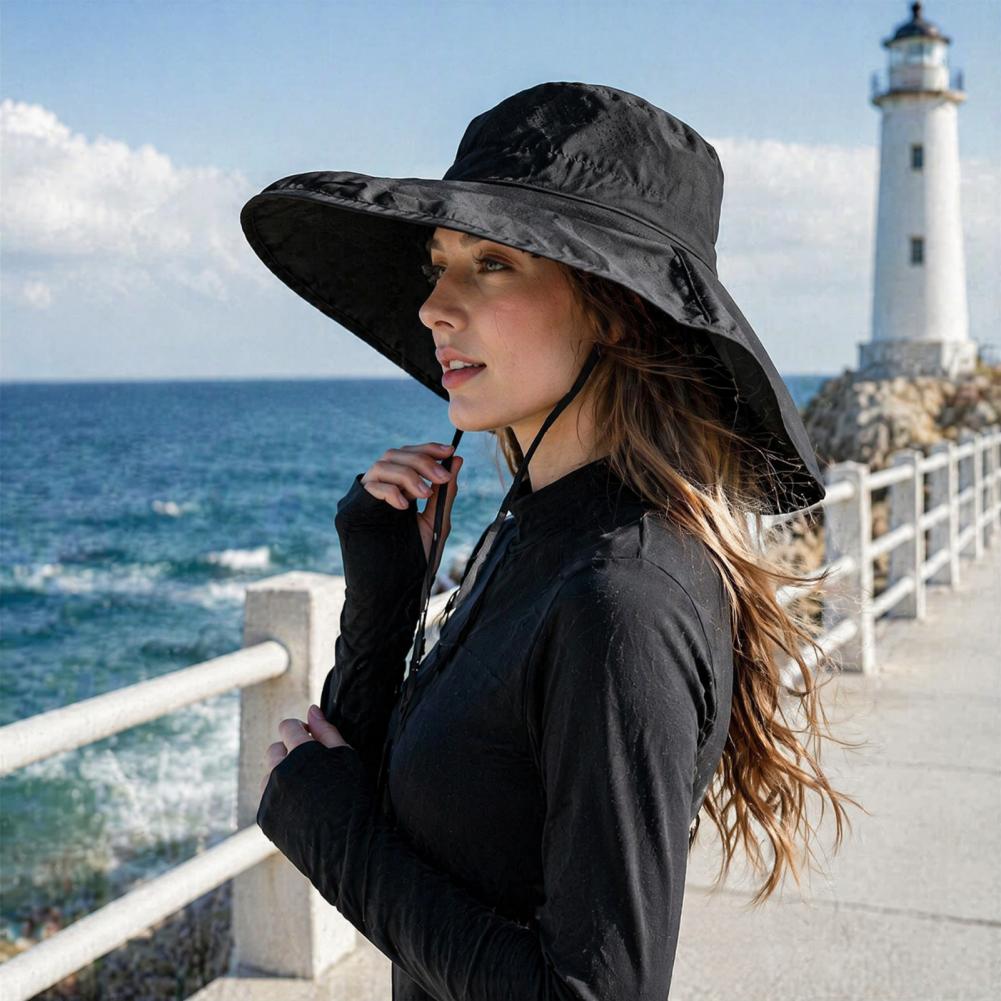 Breathable Mesh Fishing Hat Wo - Hat Floppy Wide avaliação e preço