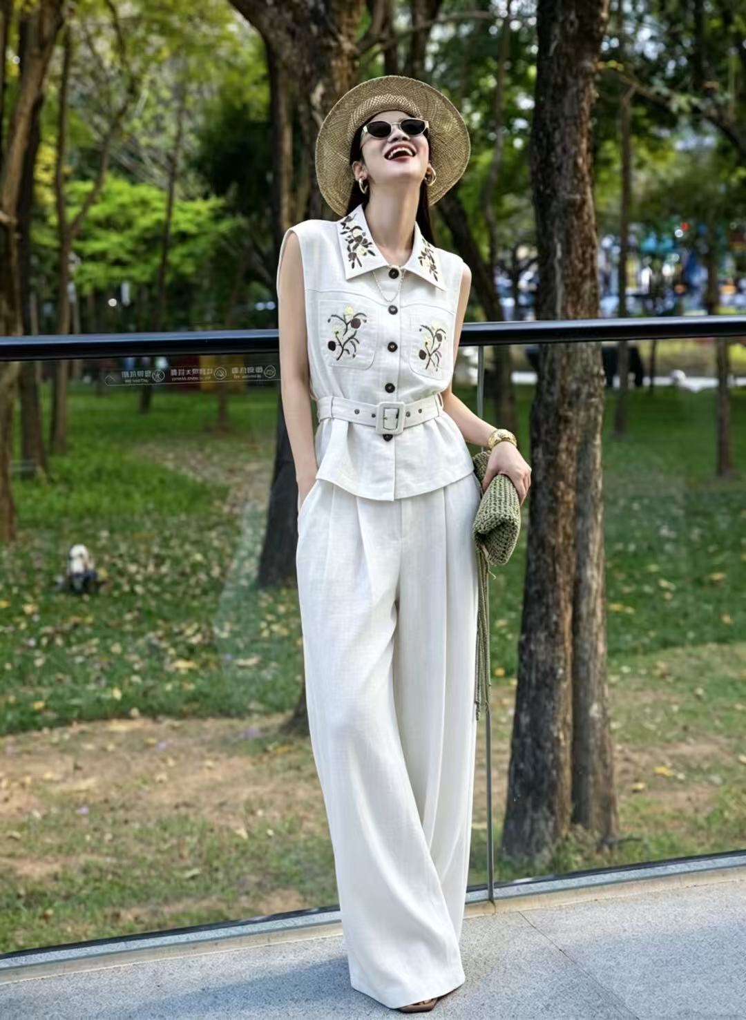 Heavyweight High-Quality Linen - Linen Pant Wide avaliação e preço