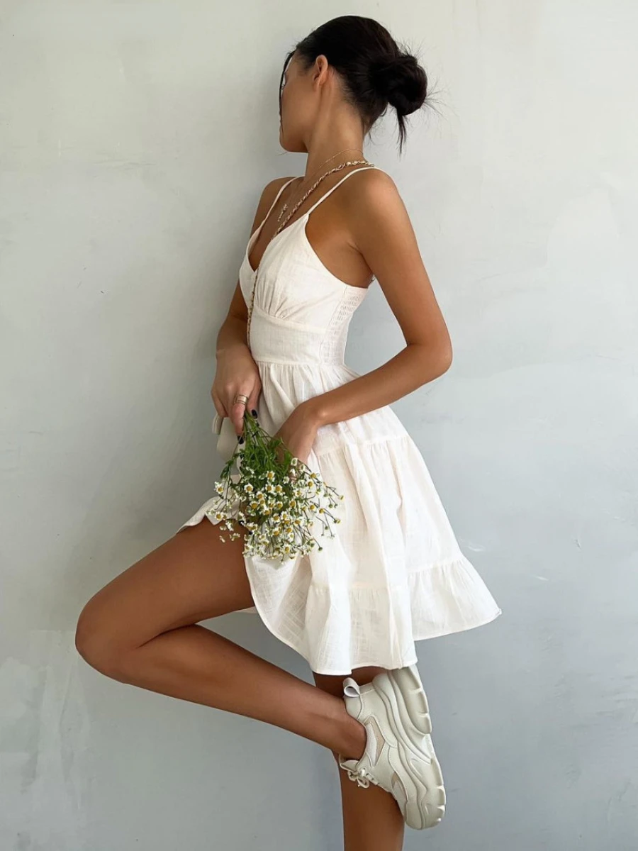 Wolfeel Spring Summer Women's  - Linen Dress Wrap avaliação e preço
