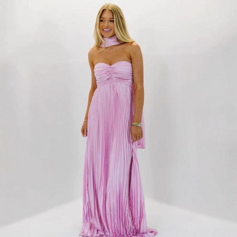 Wedding Guest Dress Elegant Pa - Maxi Dress Halter avaliação e preço