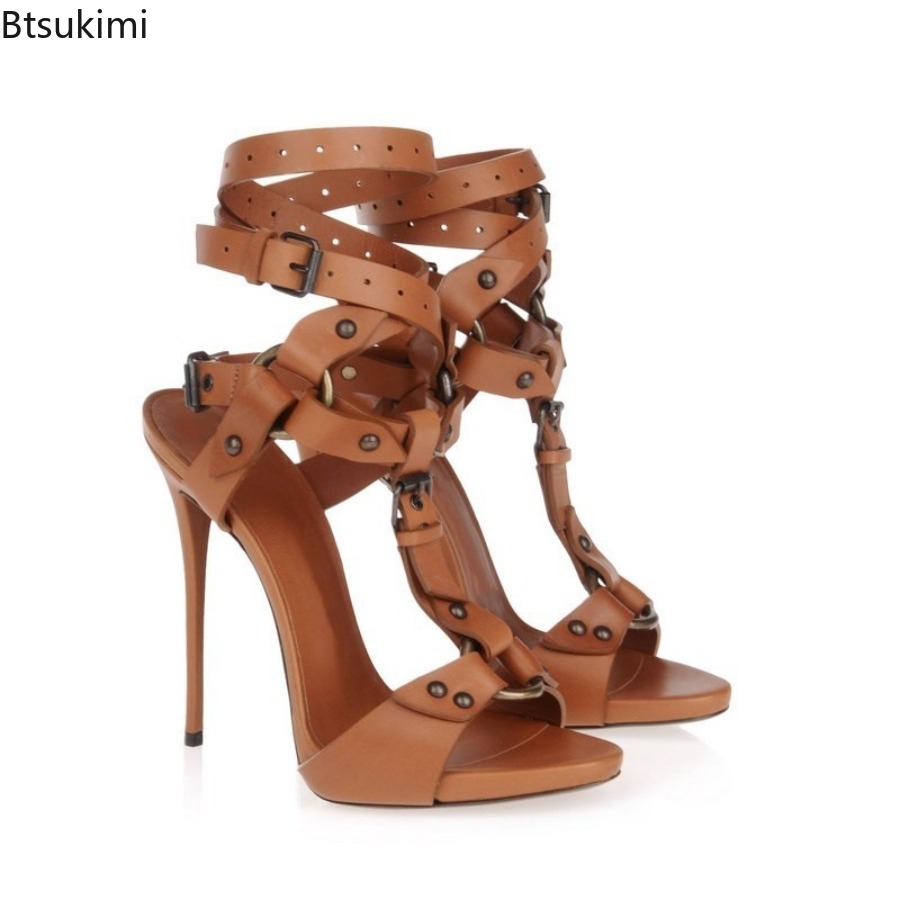 Sexy Circle Cross Strappy Glad - Sandal Strappy Heeled avaliação e preço
