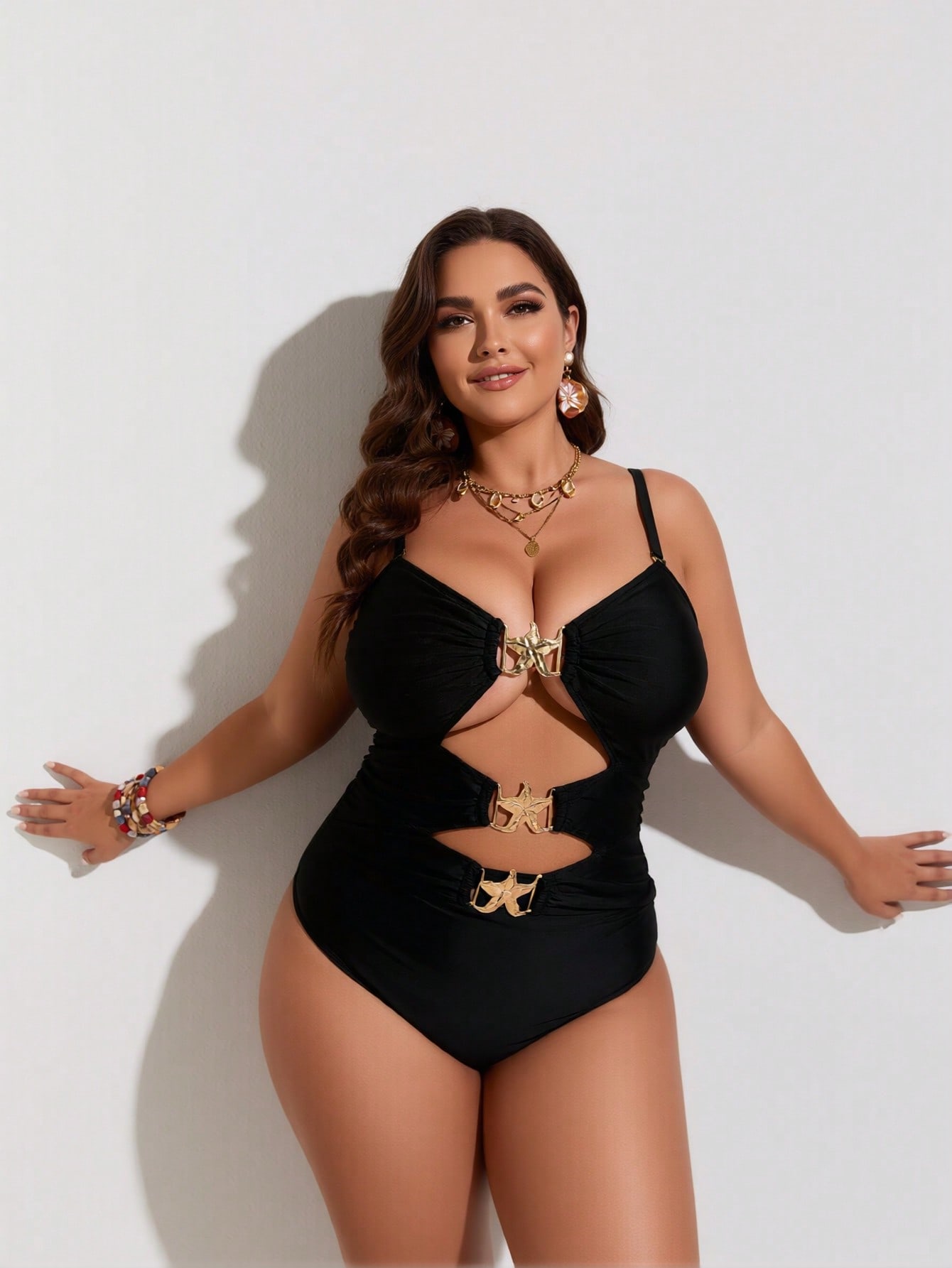 2026 New Women's Plus Size One - Swimsuit Bikini Ruched avaliação e preço