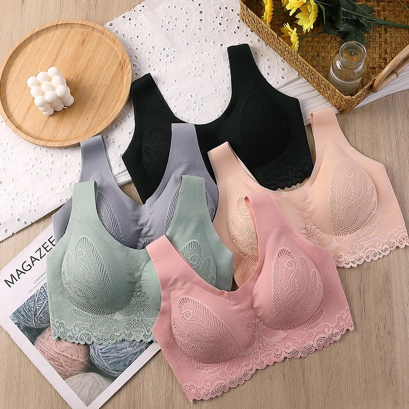 Breathable Latex Bra Seamless  - Bralette Triangle Set avaliação e preço
