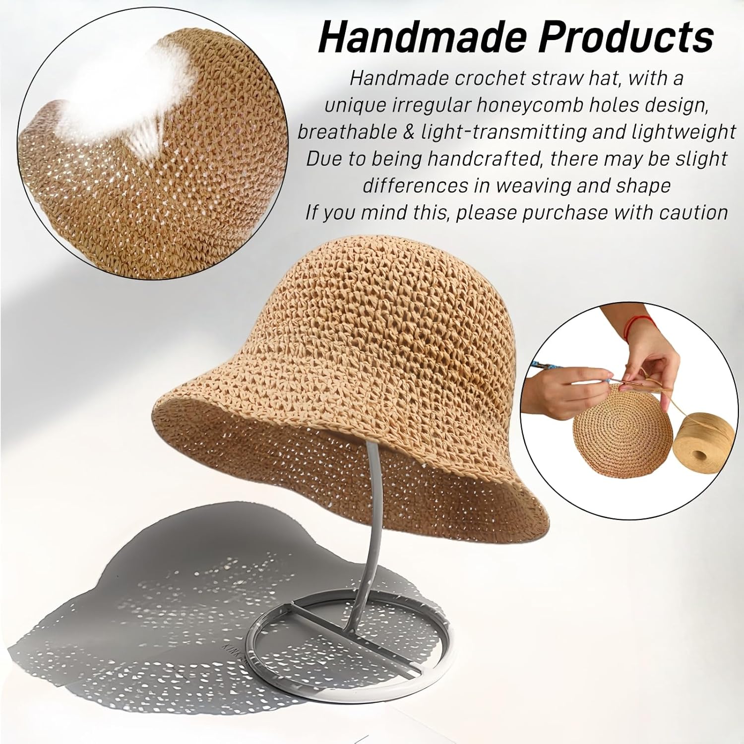 Floppy Big Beach Straw Hats fo - Hat Floppy Wide avaliação e preço