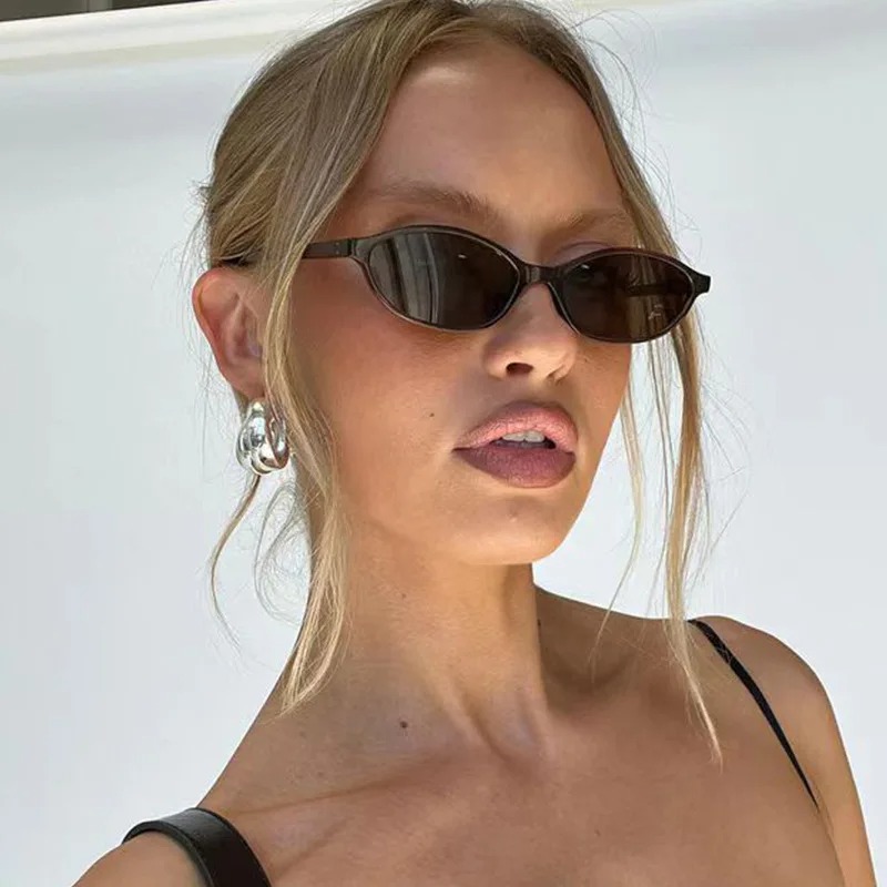 Retro Oval Frame Sunglasses Fa - Sunglasses Cat Eye avaliação e preço