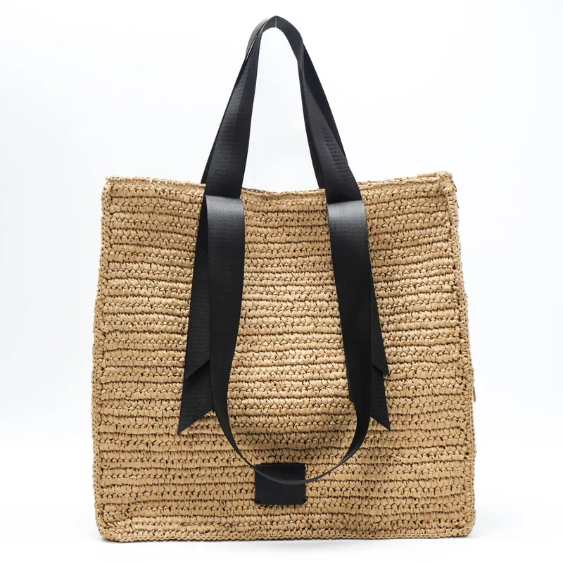 Retro hand-woven straw shoulde - Tote Bag Beach avaliação e preço