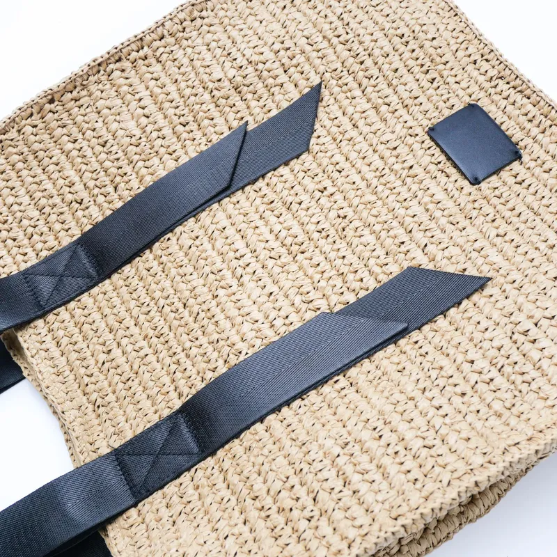 Retro hand-woven straw shoulde - Tote Bag Beach avaliação e preço