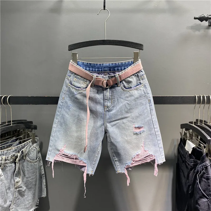 Y2K Purple Liner Distressed De - Shorts Denim Frayed avaliação e preço