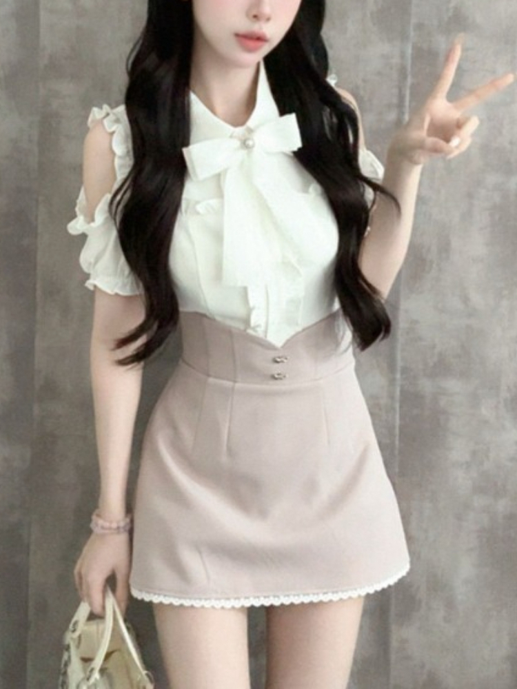 Japanese Sweet New 2 Piece Set - Blouse Off Shoulder avaliação e preço