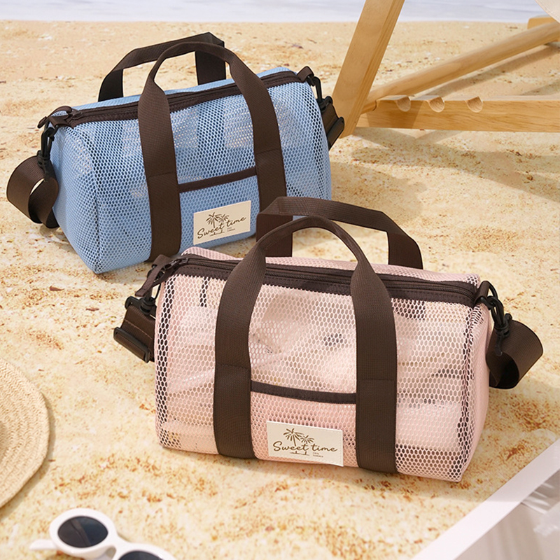 See Through Mesh Beach Bag Qui - Tote Bag Beach avaliação e preço