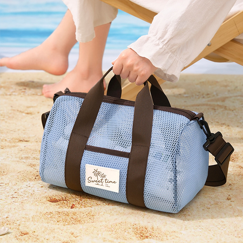 See Through Mesh Beach Bag Qui - Tote Bag Beach avaliação e preço