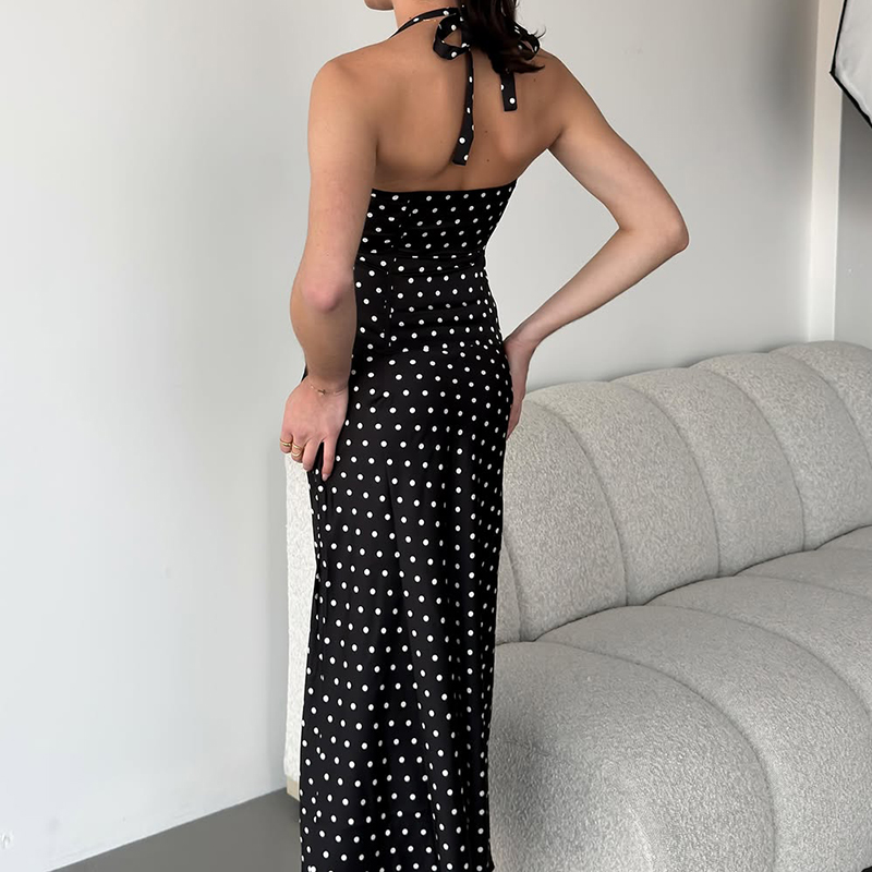 Two Piece Set Polka Dot Skirts - Crop Top Crochet avaliação e preço