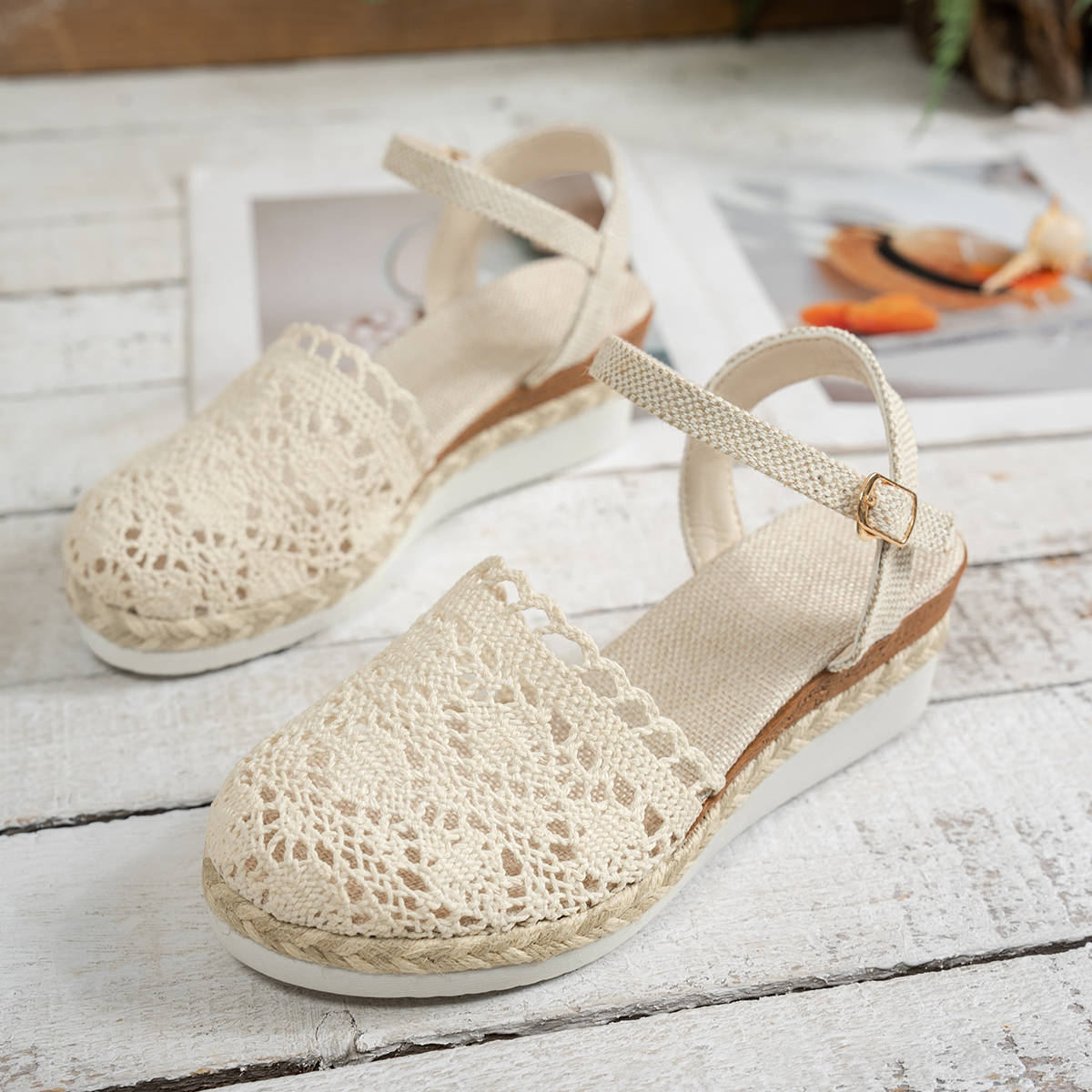 Women Wedge Sandals 2025 Summe - Wedge Espadrille Women avaliação e preço