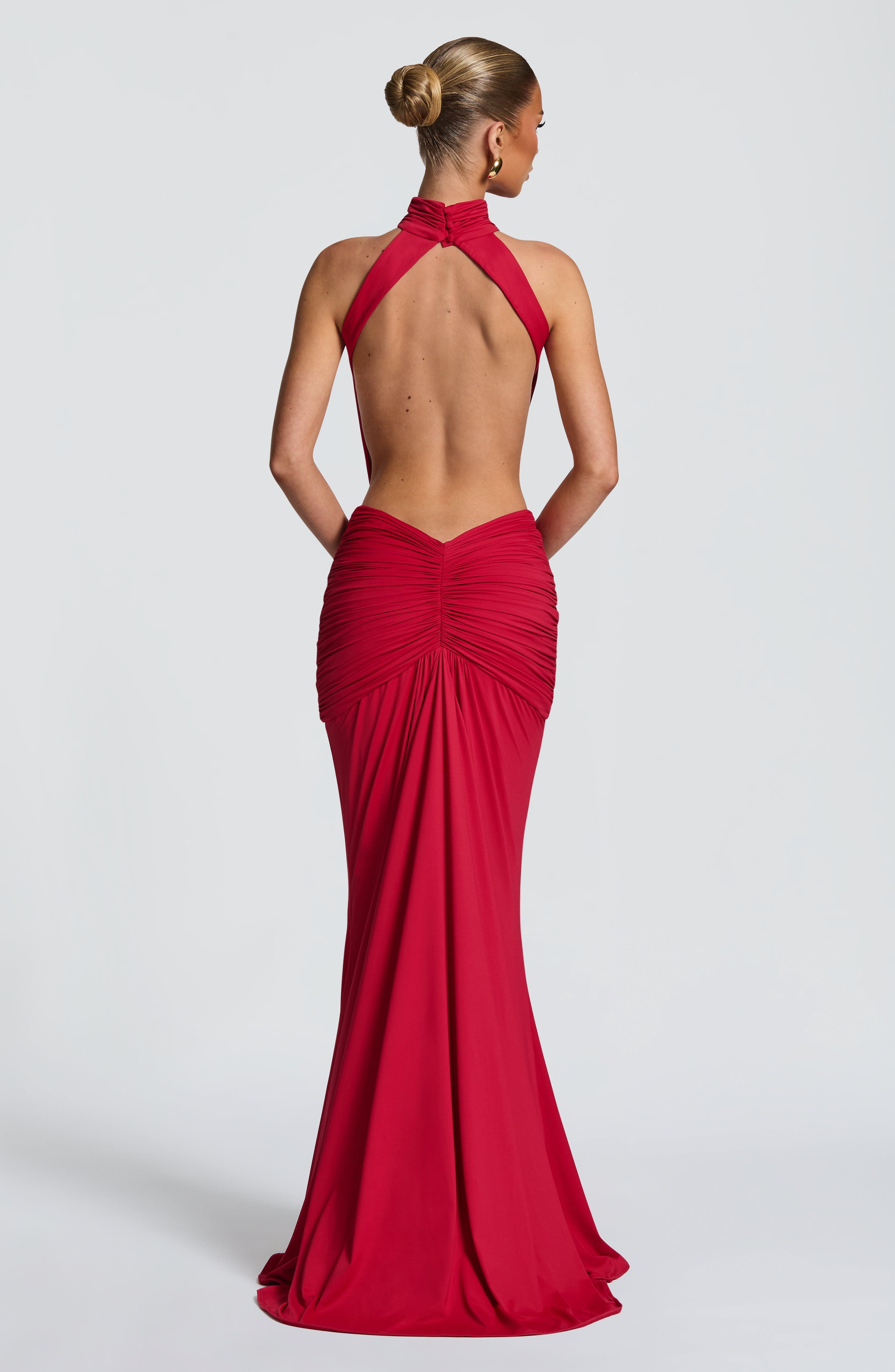 Halter High Neck Cutout Waist  - Maxi Dress Halter avaliação e preço