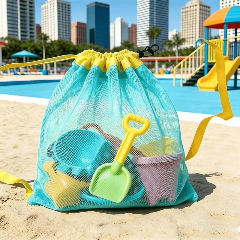 Large Capacity Portable Mesh B - Tote Bag Beach avaliação e preço