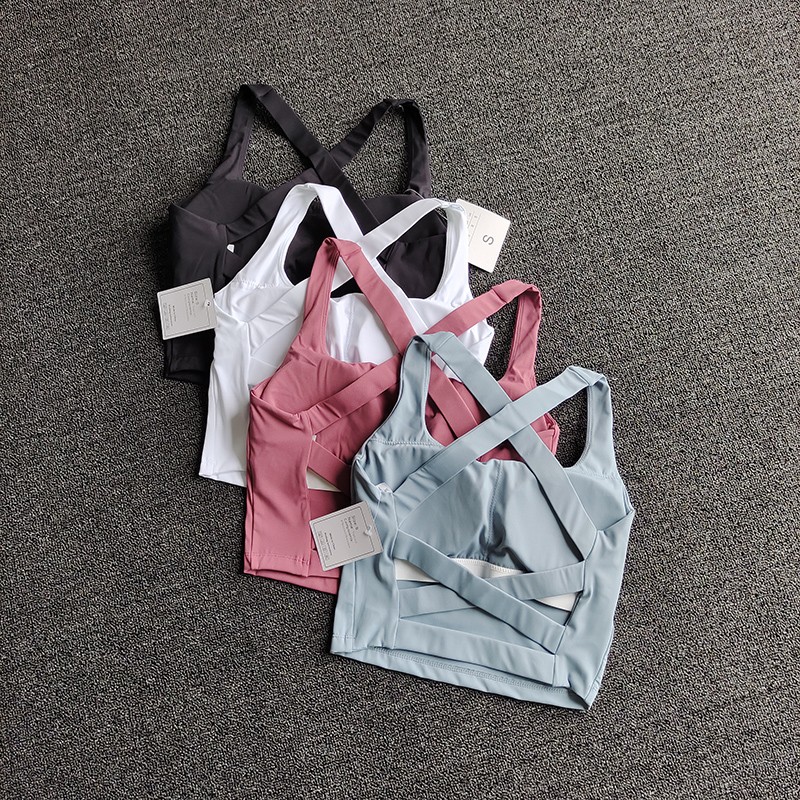 Women Sports Bra Top Push Up F - Bralette Triangle Set avaliação e preço