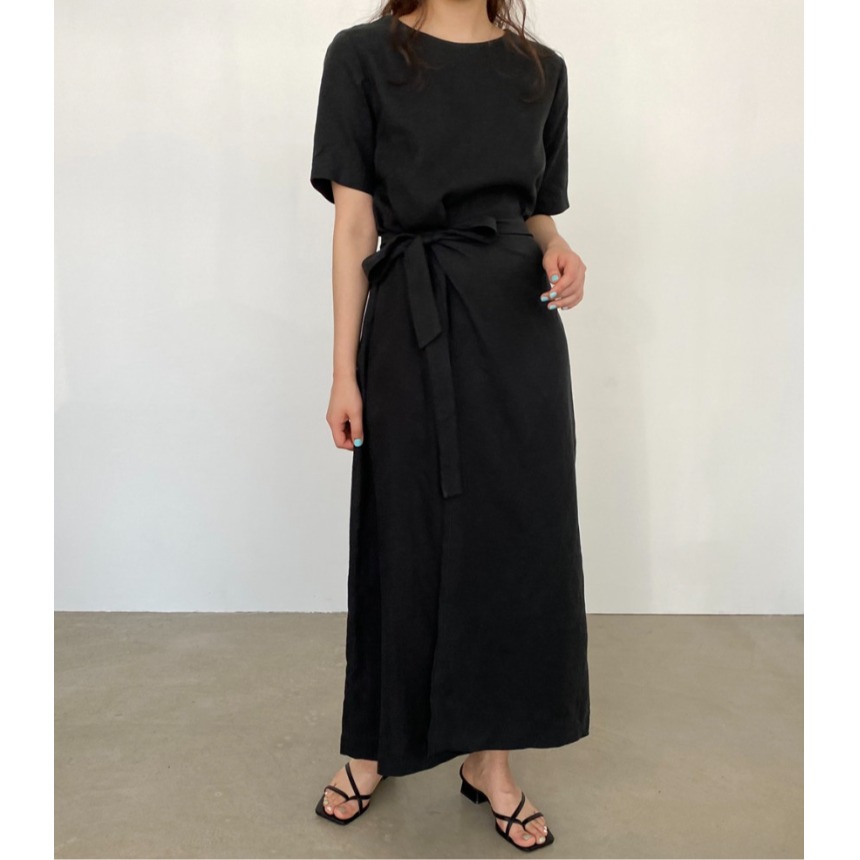 Elegant Cotton Linen Wrap Dres - Linen Dress Wrap avaliação e preço