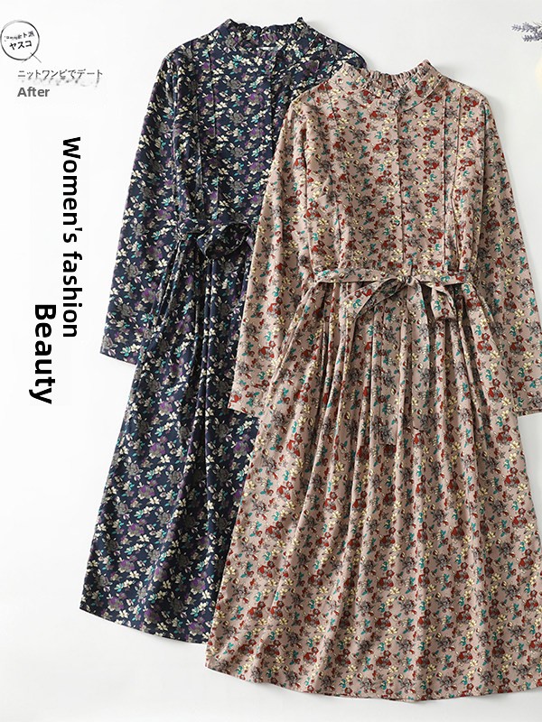 Elegant Floral Print A-Line Dr - Midi Skirt Floral avaliação e preço