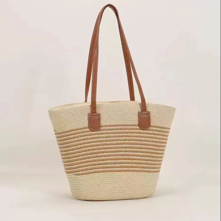 CLAREGQI  Women's Striped Stra - Tote Bag Beach avaliação e preço