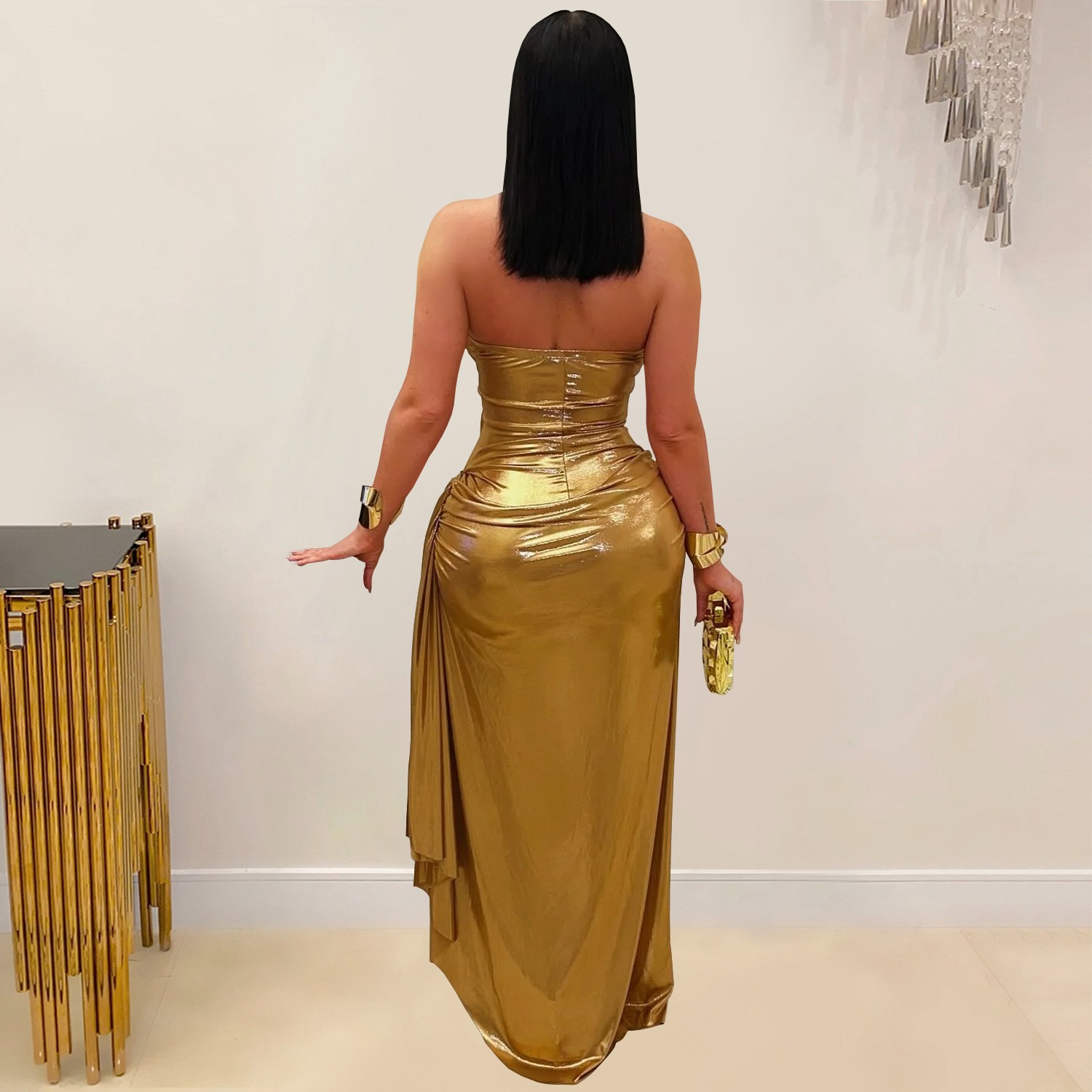 Wedding Guest Dress Evening Ha - Maxi Dress Halter avaliação e preço