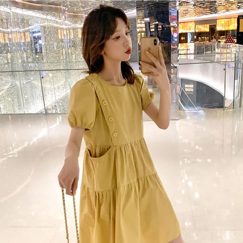 2025 Loose Elegant Korean Casu - Linen Dress Wrap avaliação e preço