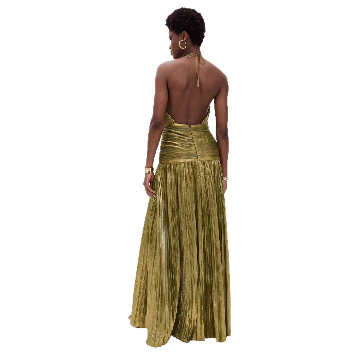 Elegant Party Dress Sleeveless - Maxi Dress Halter avaliação e preço