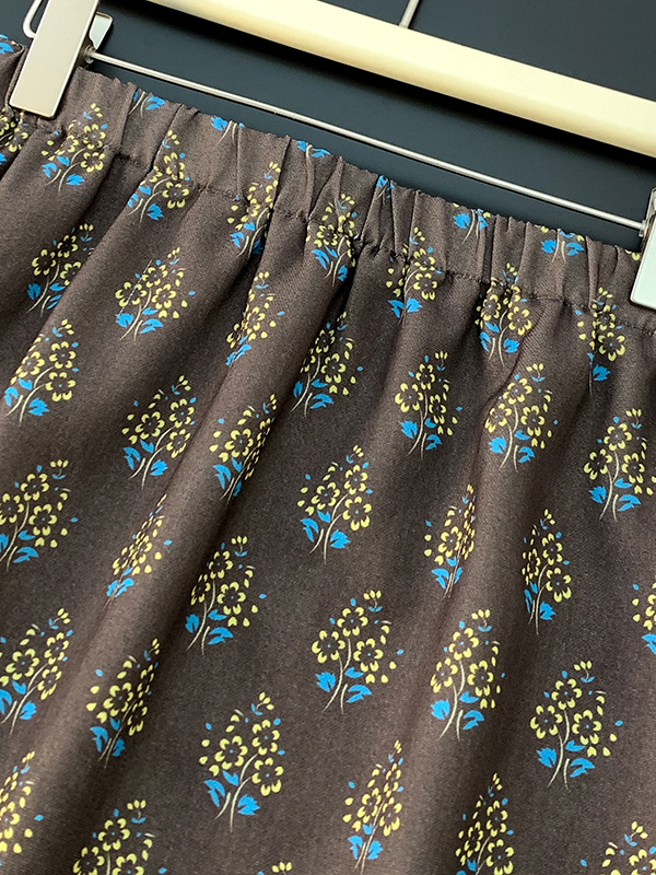 High-End Retro Floral Skirt Wo - Midi Skirt Floral avaliação e preço