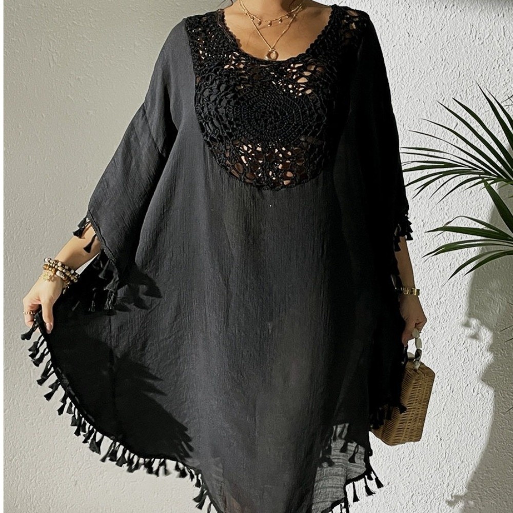 Square Neck Summer Sunscreen S - Cover Up Kaftan avaliação e preço