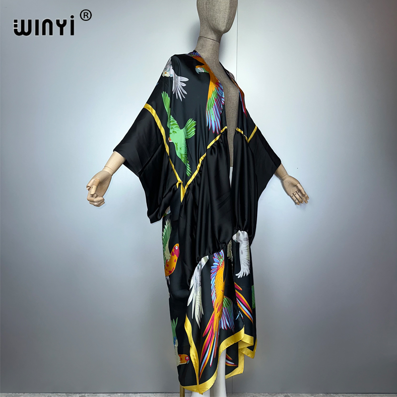 WINYI print boho kimono maxi b - Cover Up Kaftan avaliação e preço